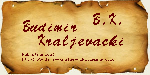 Budimir Kraljevački vizit kartica